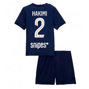 Paris Saint-Germain Achraf Hakimi #2 Primera Equipación Niños 2025-26 Manga Corta (+ Pantalones cortos)